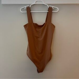 Abercrombie & Fitch Tan Square Neck Bodysuit